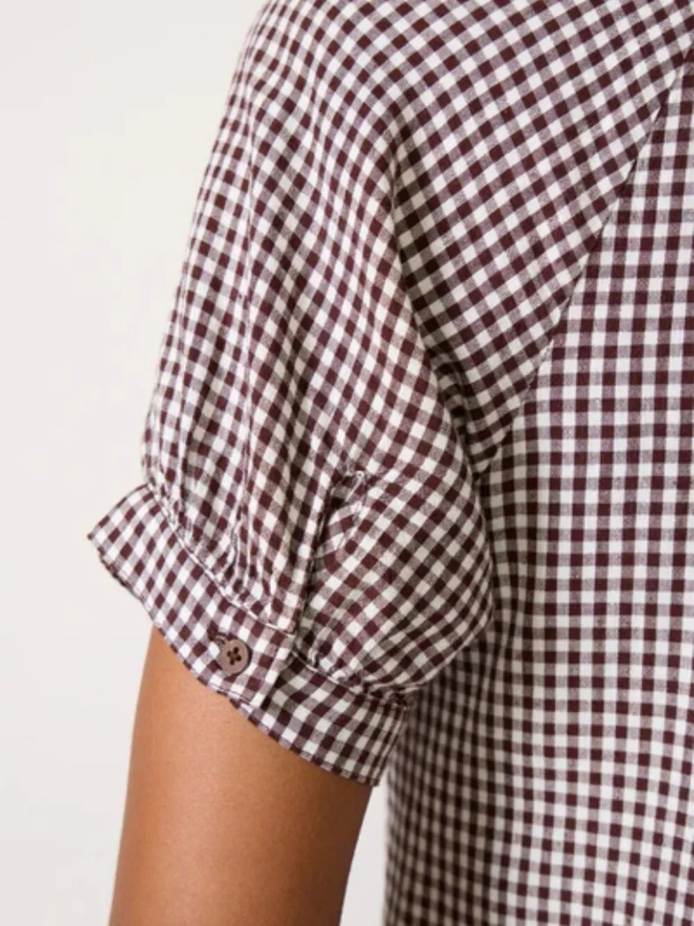 Evereve Cloth and Stone Gingham Raglan Blouse Medium - Picture 4 of 11